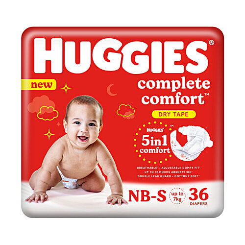 Buy Huggies Diapers New Born, Ultra Soft 22 pcs Online at Best