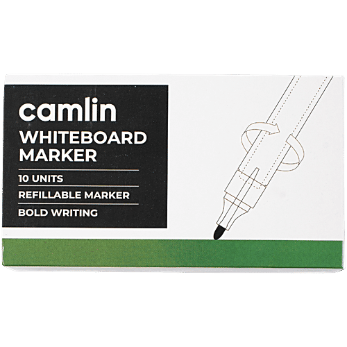 Camlin Kokuyo Whiteboard Marker Pen Refillable, 10 pcs