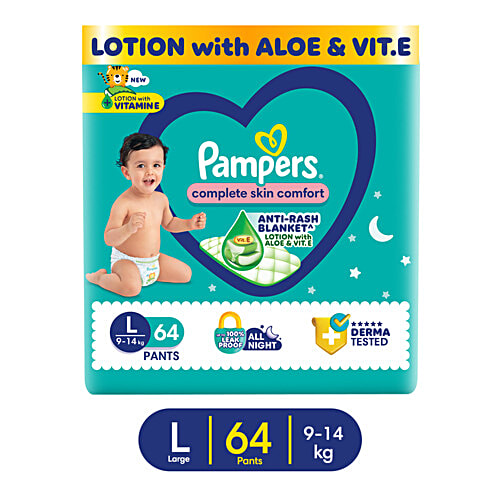 Buy Pampers Diapers Pants Large Size New 64S Pack Online At Best