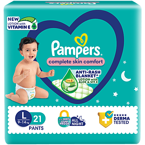 Buy Pampers Complete Skin Comfort Diaper Pants - L, 9-14 kg Online