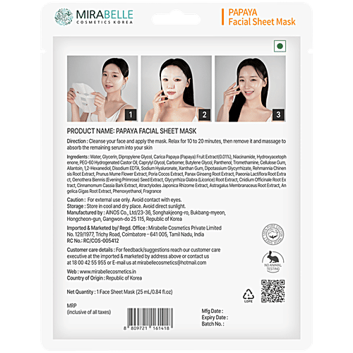 Mirabelle Papaya Fairness Facial Mask 25Ml