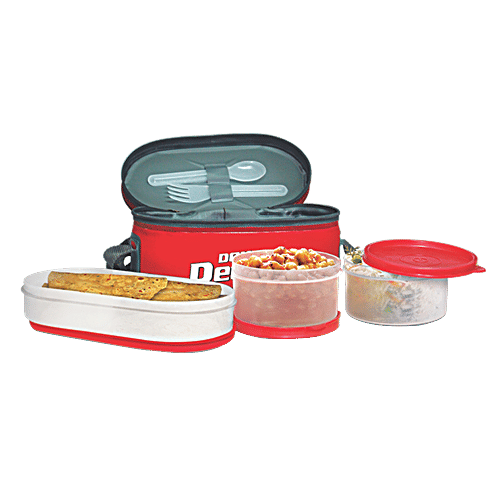 Milton Hot Pot Lunch Box Milton Double Decker Plastic Lunch/Tiffin