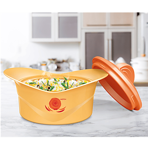 Milton Plastic Insulated Casserole For Rot/Chapati Yellow, Regalia, L