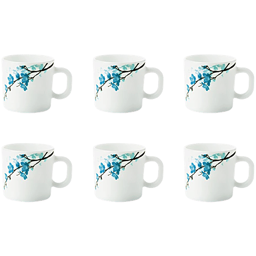 Buy Larah by Borosil Mimosa Opalware Mug - White Online at Best