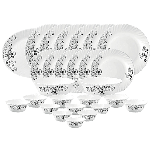 Buy Laopala Diva Dinner Set Opalware, Classique, Mystrio Black