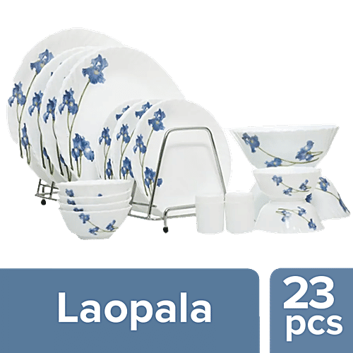 LaOpala Dinner Set Opalware, Radiant Curves, White, 23 pcs