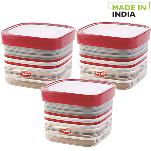 Buy Nayasa Fusion Deluxe Dry Fruit Storage Plastic Container Red