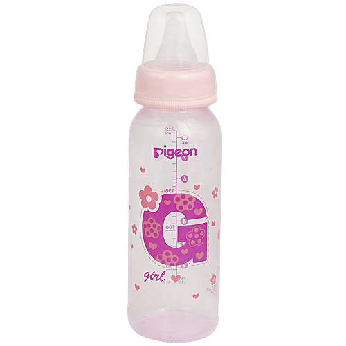 Buy Pigeon Baby Peristaltic Clear Nursing Feeding Bottle Pink