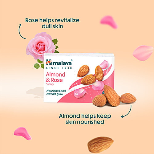 Himalaya Almond & Rose Soap 125G (Pack Of 4)