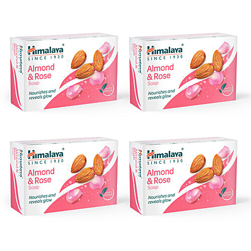 Himalaya Almond & Rose Soap 125G (Pack Of 4)