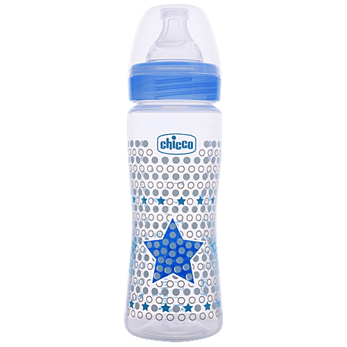 Chicco Baby Feeding Bottle Fast Blue, 4m+, 330 ml