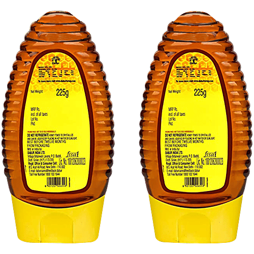 Dabur Honey Squeezy 225 Gm (Buy1 Get 1 Free)