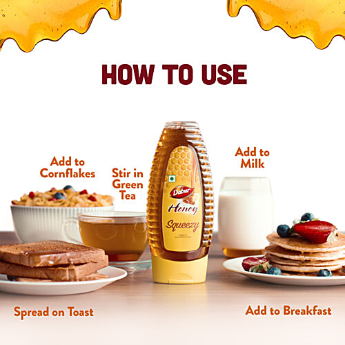 Dabur Honey Squeezy 225 Gm (Buy1 Get 1 Free)