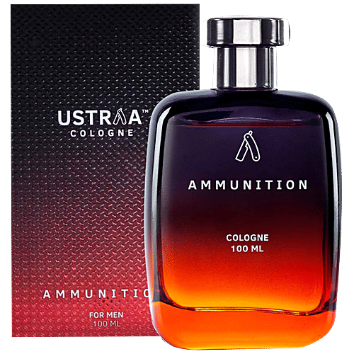 Ustraa Cologne Spray Ammunition, No Gas Long Lasting Perfume, For Men,  100 ml