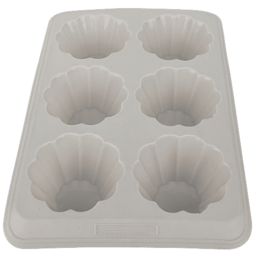 Silcone Silicone Muffin/Cupcake Moulds Tray Blue/Grey Assorted, pc