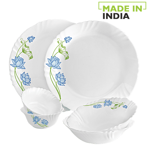 Cello Cello Dinner Set Opalware, Neelkamal, Imperial, White, pcs