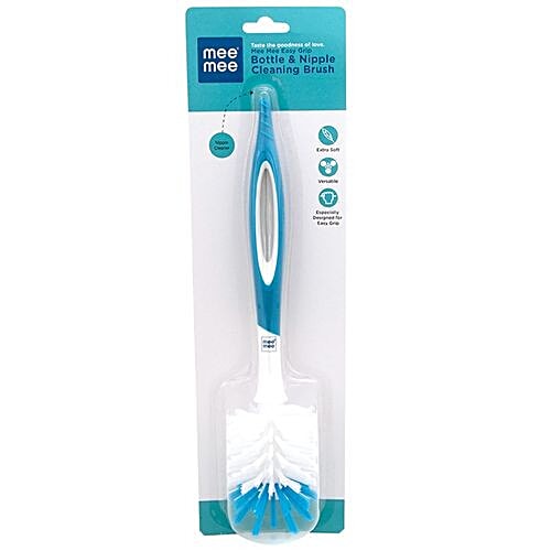 Buy Mee Mee Bottle and Nipple Cleaning Brush Blue Online at Best - Main Image
