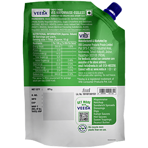 Veeba Mayonnaise 800 Gm