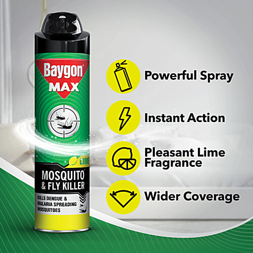 Baygon Max Lime Mosquito & Fly Killer Spray 400Ml