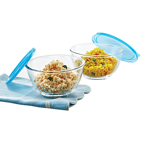 Borosil Borosilicate Select Glass Mixing Bowl With Lid Oven Microwave  Safe, 500 ml