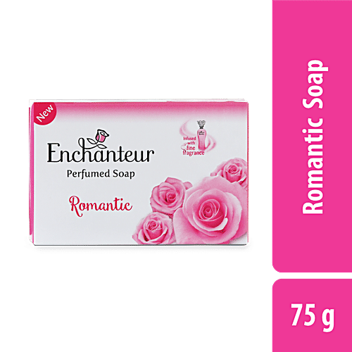 Enchanteur Romantic Perfumed Bar Soap for Women, 75 g