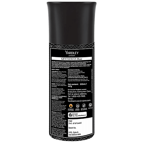 Yardley London Gentleman Classic Body Spray For Men 220Ml