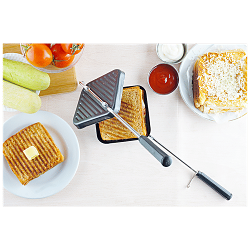 Omega Non-Stick Aluminium Sandwich Gas Toaster 14 cm, Thickness mm, pc