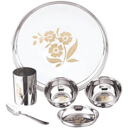 Kitchen Essentials Stainless Steel Dinner Set Mirror Finish, pcs