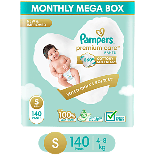 Buy Pampers Premium Care Diaper Pants S, 4-8 kg, Lotion with