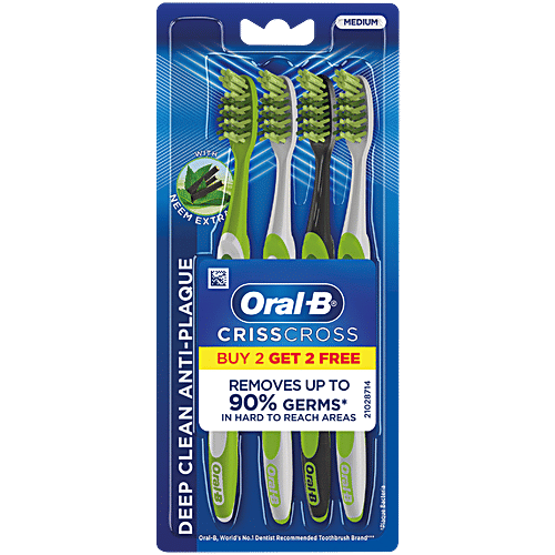 Buy Oral-B Criss Cross Anti-Plaque, Toothbrush - With Neem Extract