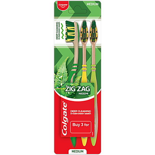 Buy Colgate ZigZag Neem Soft Toothbrush - Medium Online at Best