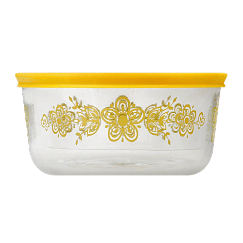 Buy Pyrex Borosilicate Glass Baking Round Storage Cup Printed