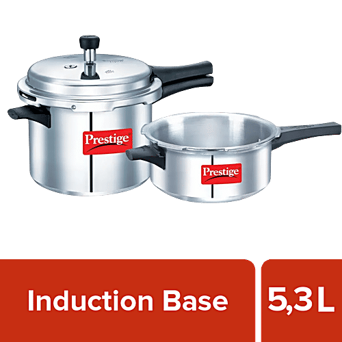 Prestige Aluminium Outer Lid Pressure Cooker Combo Induction Base, 10048,  pcs