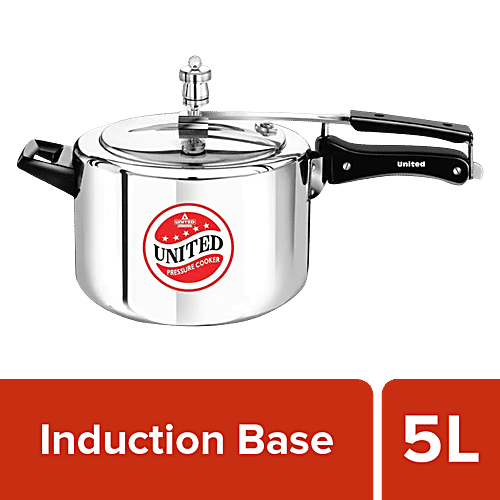 United Aluminium Inner Lid Pressure Cooker Induction Base, L