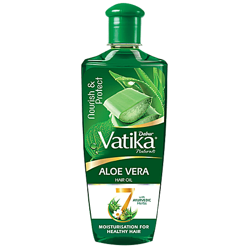 Buy Dabur Vatika Naturals Aloe Vera Hair Oil - For Nourish & Protect,  Moisturisation For Healthy Hair, With 7 Ayurvedic Herbs Online at Best  Price of Rs null - bigbasket