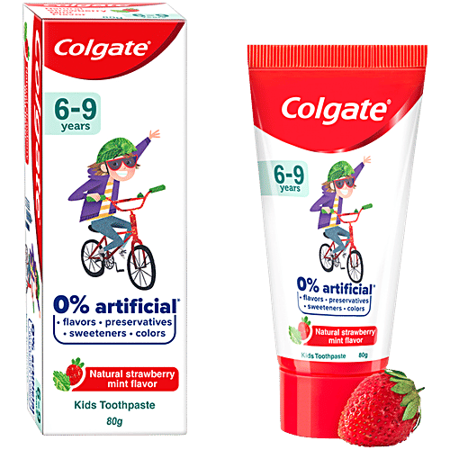 Buy Colgate Kids Toothpaste - 6 To 9 Years, Natural Strawberry Mint ...