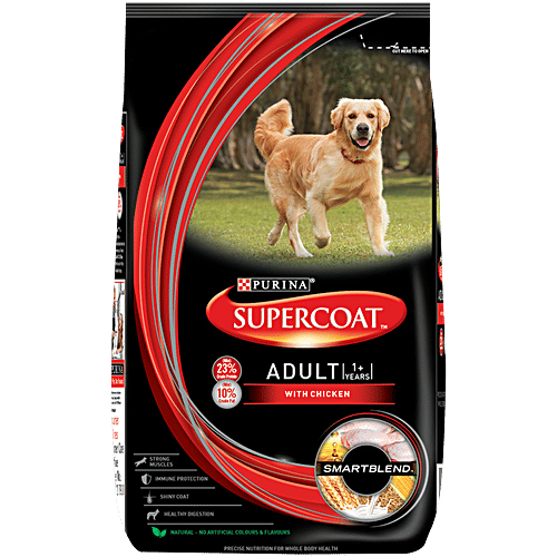 Buy Purina Supercoat Adult Dry Dog Food, 1+ Years, With Chicken