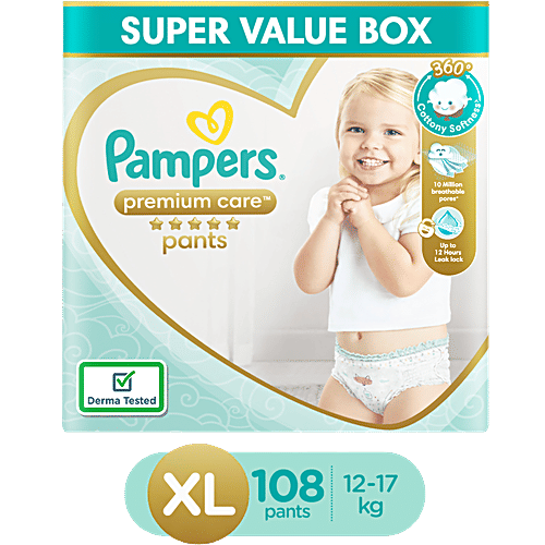 Pampers Premium Care Diapers Extra Large, 108 pcs
