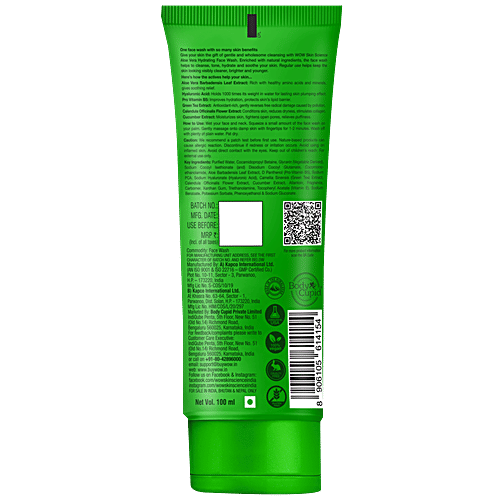 Wow Skin Science Aloe Vera Moisturising Face Wash 100Ml