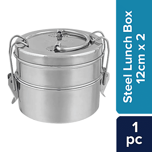Buy bb home Lunch/Tiffin Box With 2 Containers - 8X2, Stainless