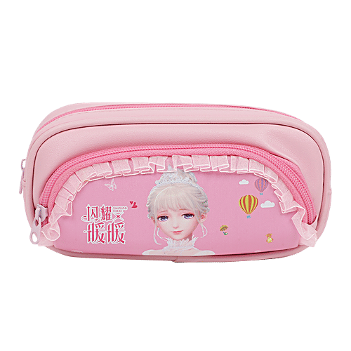 Buy DP Printed Fabric PU Pencil Pouch Pink, BB1262DPNK Online