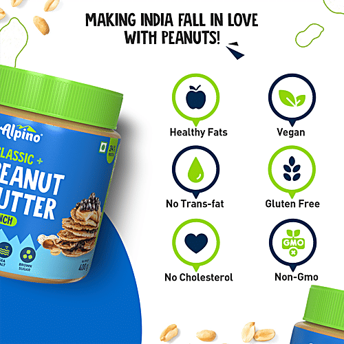 Alpino Classic + Crunch Peanut Butter 400 Gm