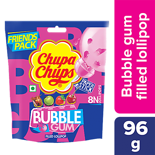 Buy Chupa Chups Assorted Bubble Gum Filled Lollipop Friends Pack