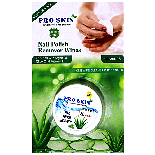 Buy Pro Skin Nail Polish Remover Wipes - Aloe Vera Online at Best Price of  Rs null - bigbasket