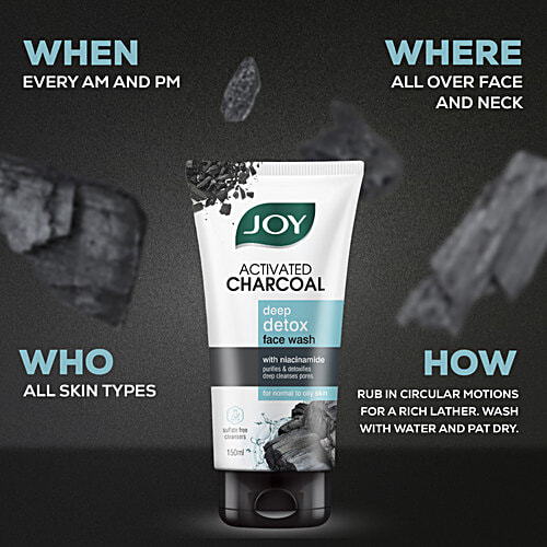 Joy Activated Charcoal Face Wash 150Ml