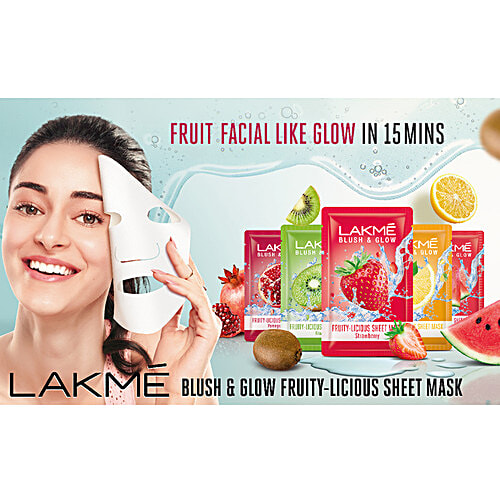 Lakme Blush & Glow Fruity-Licious Sheet Mask Watermelon 20Ml Pp