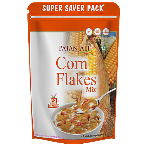 Patanjali Corn Flakes Mix, 500g Pouch