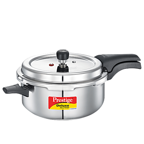 Prestige Deluxe Alpha Svachh Stainless Steel Outer Lid Pressure Cooker  Induction Base, 20255, L