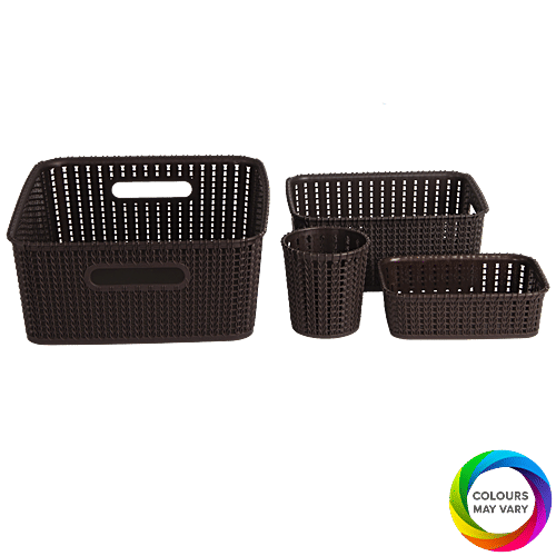 Buy Polyset Marvel Multipurpose Plastic Basket - Big, Assorted Colour ...