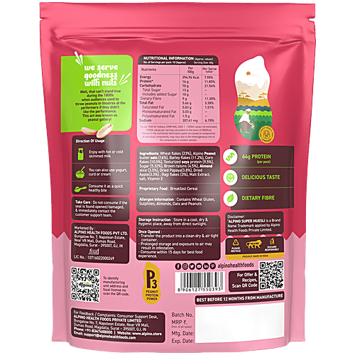 Alpino Fruits, Nuts & Seeds Berry Crunch Super Museli 400 Gm